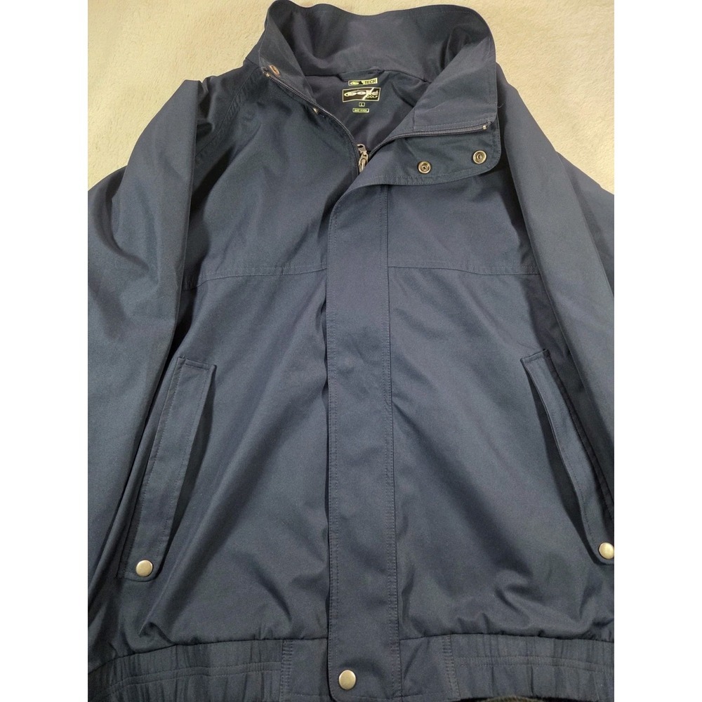 Bollé Golf Men's Jacket Large Navy Blue Lightweight Tech Windbreaker Full Zip
